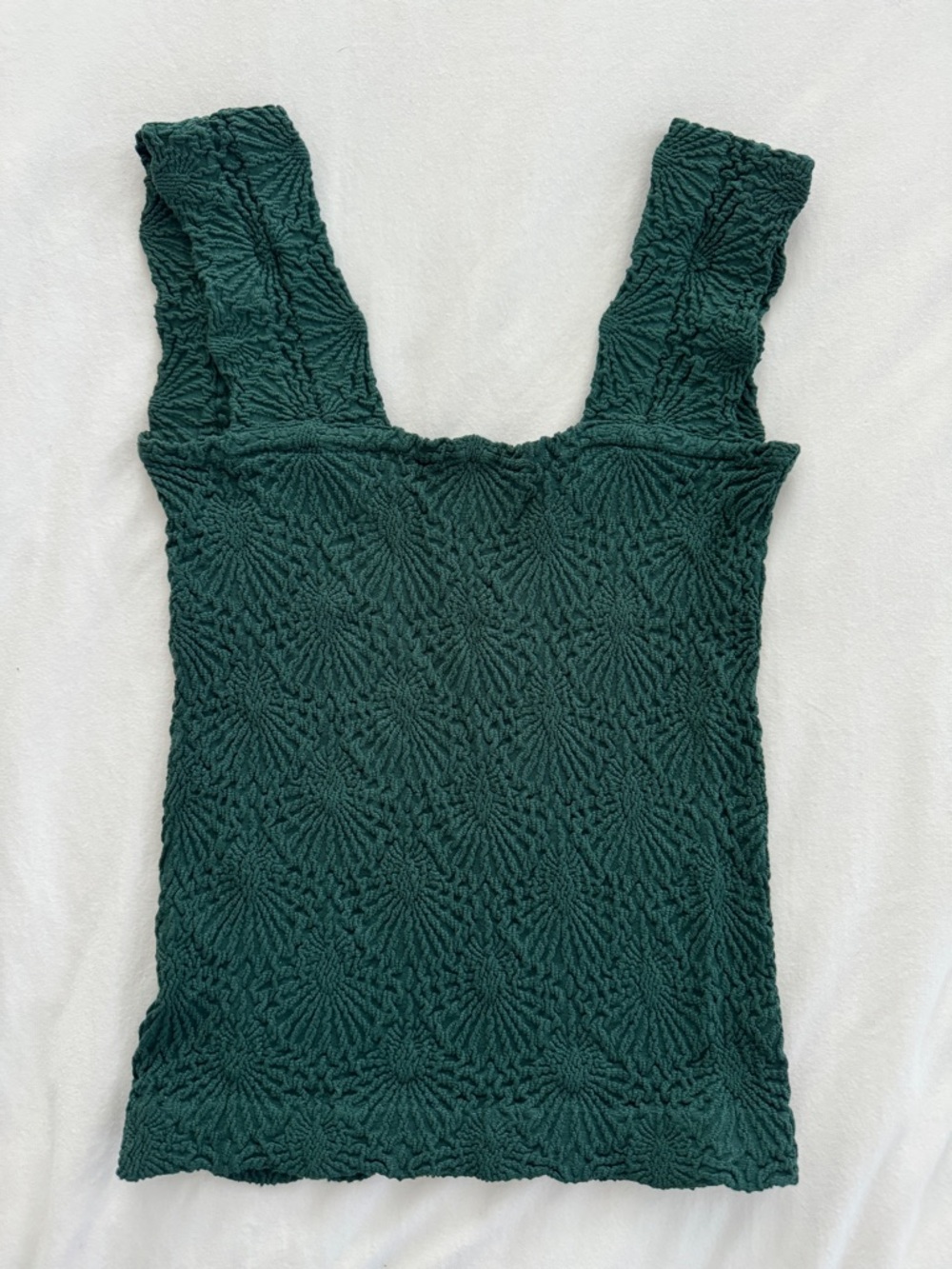 Vici Women's Textured Knit Tank Top - Forest Green